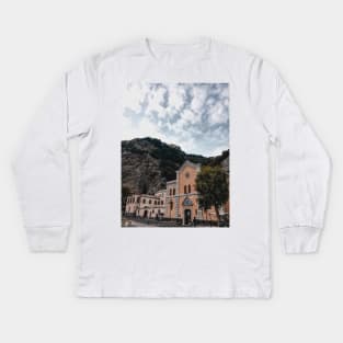 Amalfi Coast, Italy - Travel Photography Kids Long Sleeve T-Shirt